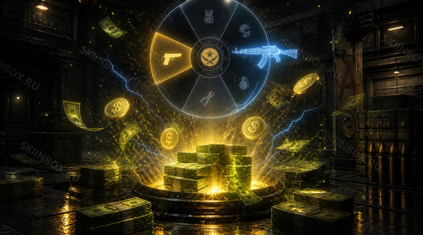 Схема источников денег в раунде CS2: победа, plant, defuse, киллы, loss bonus