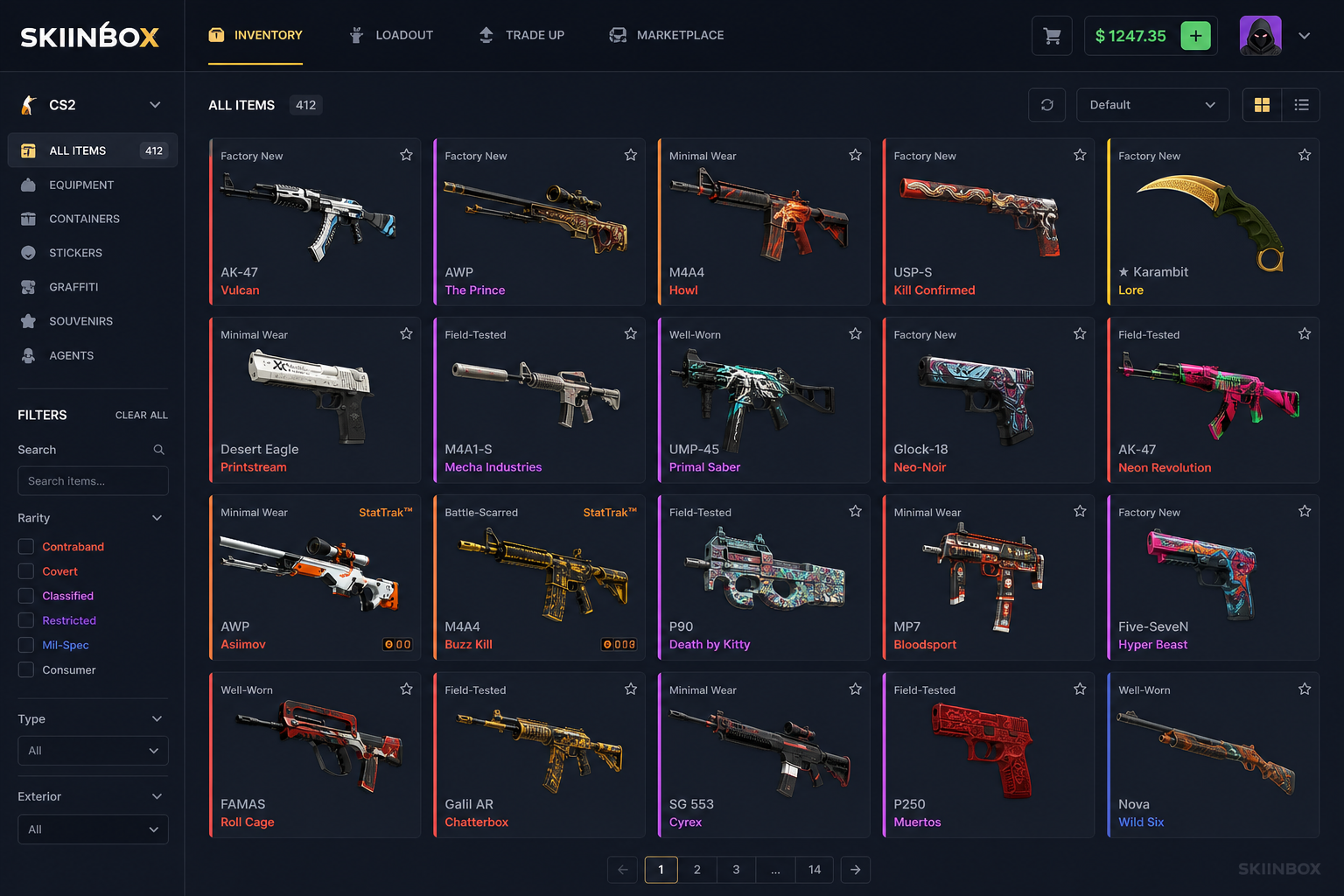 CS2 inventory skins
