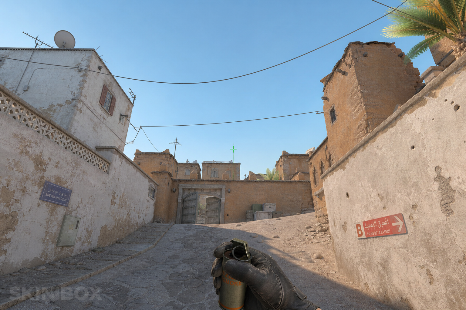 CS2 Dust2 Xbox smoke aim point from T spawn