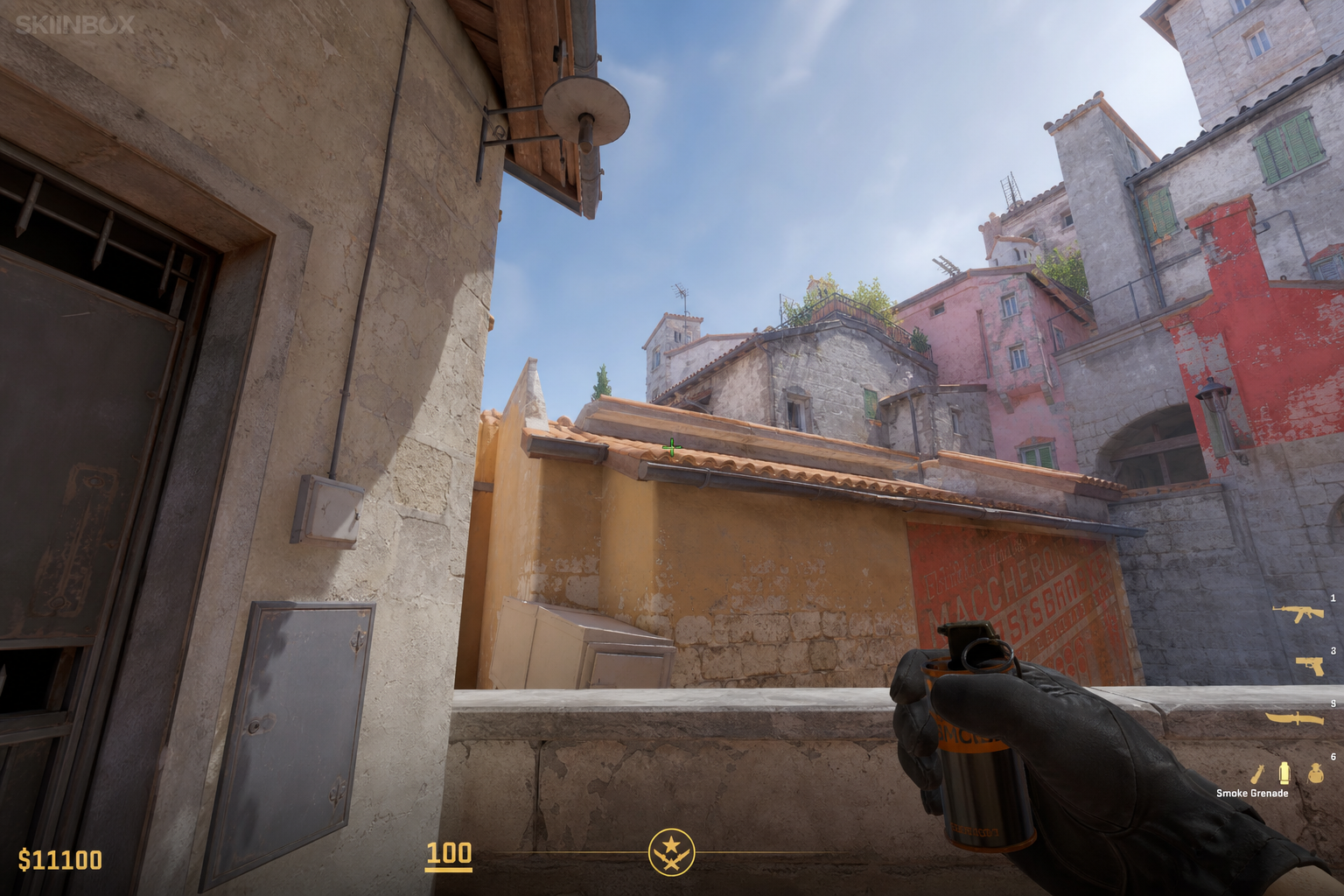 Inferno coffins smoke from half wall aim